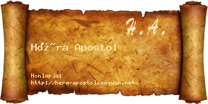 Héra Apostol névjegykártya